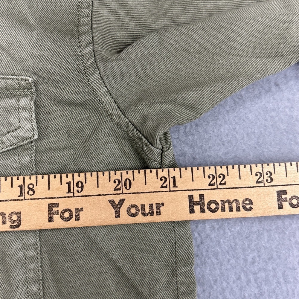 NWT American Eagle Cropped Military Hooded Shirt Jacket Shacket Olive Womens XS - Picture 9 of 14